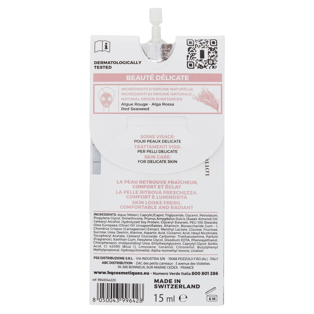 HQ Maschera Idratante Intensa all'Alga Rossa 15 ml